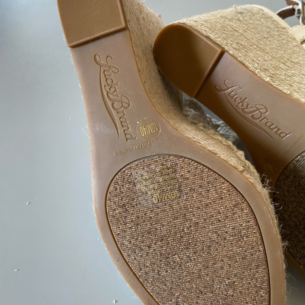 Lucky Brand macramé wedges